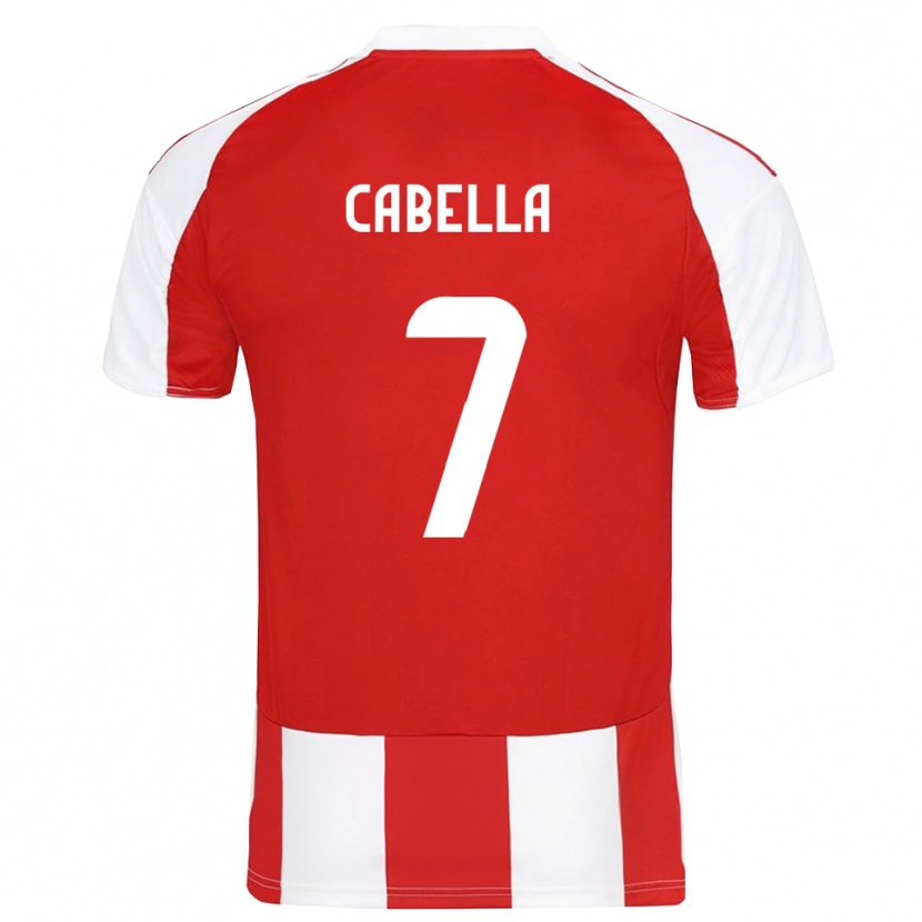 Danxen Donna Maglia Rémy Cabella #7 Rosso Bianco Kit Gara Home 2025/26 Maglietta