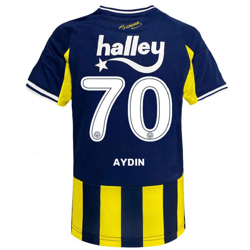 Danxen Donna Maglia Oğuz Aydın #70 Giallo Navy Bianco Kit Gara Home 2025/26 Maglietta