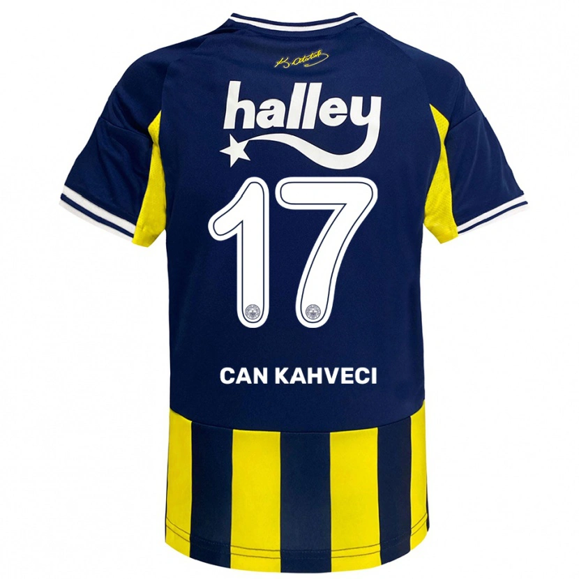 Danxen Donna Maglia İrfan Can Kahveci #17 Giallo Navy Bianco Kit Gara Home 2025/26 Maglietta