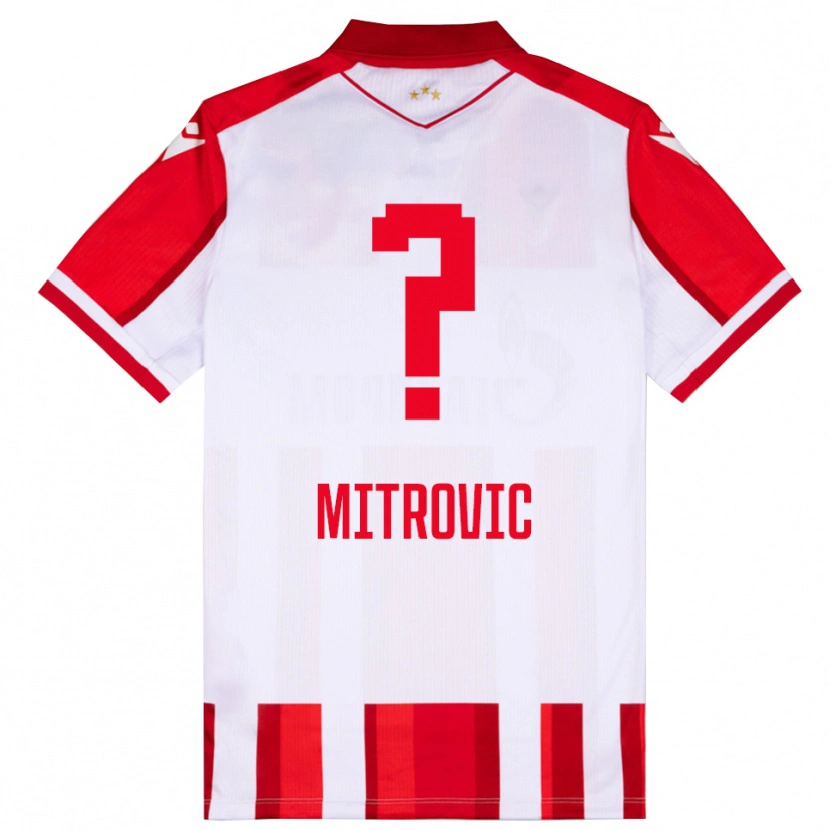 Danxen Donna Maglia Dimitrije Mitrovic #0 Rosso Bianco Kit Gara Home 2025/26 Maglietta