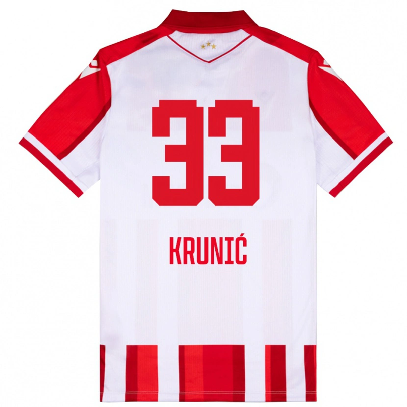 Danxen Donna Maglia Rade Krunic #33 Rosso Bianco Kit Gara Home 2025/26 Maglietta