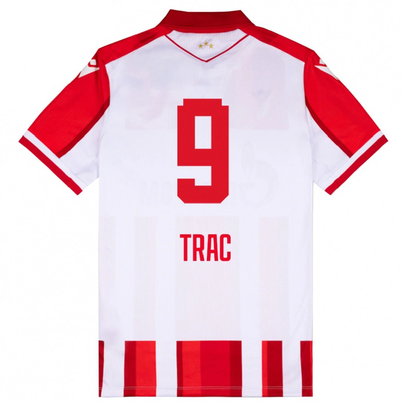 Danxen Donna Maglia Jovan Trac #9 Rosso Bianco Kit Gara Home 2025/26 Maglietta