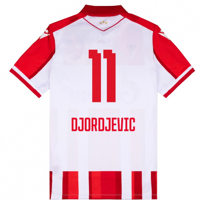 Danxen Donna Maglia Uros Djordjevic #11 Rosso Bianco Kit Gara Home 2025/26 Maglietta