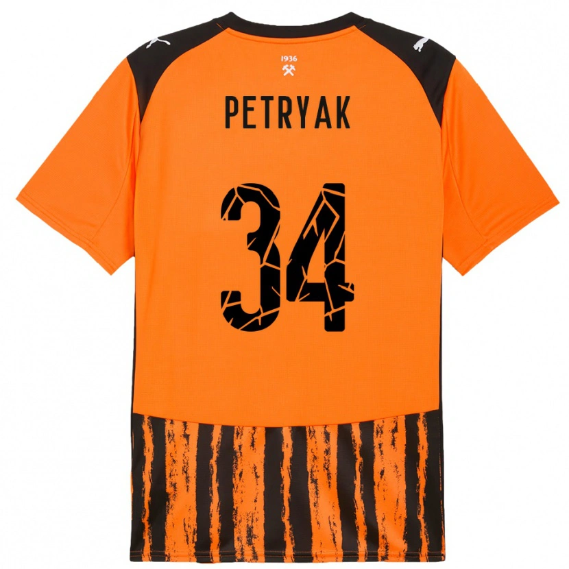 Danxen Donna Maglia Ivan Petryak #34 Arancione Nero Kit Gara Home 2025/26 Maglietta