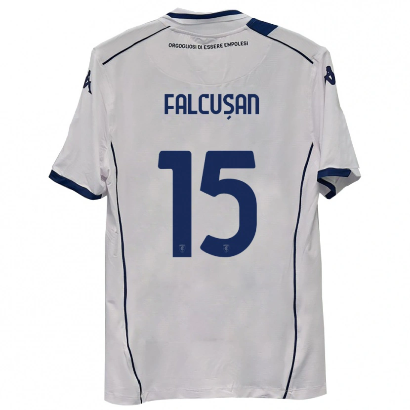 Danxen Donna Maglia Darius Fălcușan #15 Blu Scuro Navy Kit Gara Away 2025/26 Maglietta