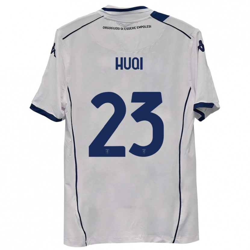 Danxen Donna Maglia Mattia Huqi #23 Blu Scuro Navy Kit Gara Away 2025/26 Maglietta