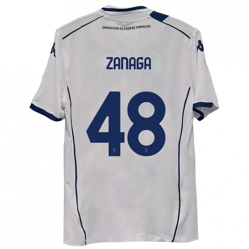 Danxen Donna Maglia Edoardo Zanaga #48 Blu Scuro Navy Kit Gara Away 2025/26 Maglietta