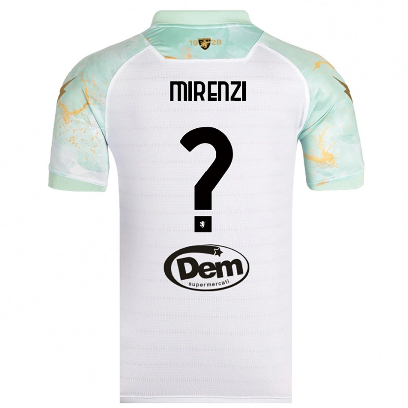 Danxen Donna Maglia Andrea Mirenzi #0 Bianco Nero Kit Gara Away 2025/26 Maglietta
