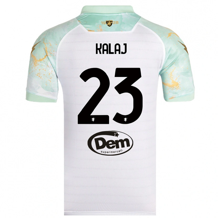 Danxen Donna Maglia Sergio Kalaj #23 Bianco Nero Kit Gara Away 2025/26 Maglietta