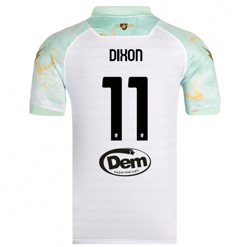 Danxen Donna Maglia Damar Dixon #11 Bianco Nero Kit Gara Away 2025/26 Maglietta