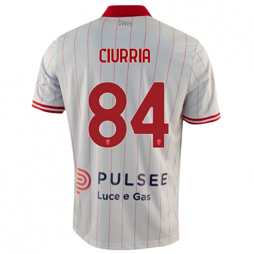 Danxen Donna Maglia Patrick Ciurria #84 Bianco Rosso Blu Kit Gara Away 2025/26 Maglietta
