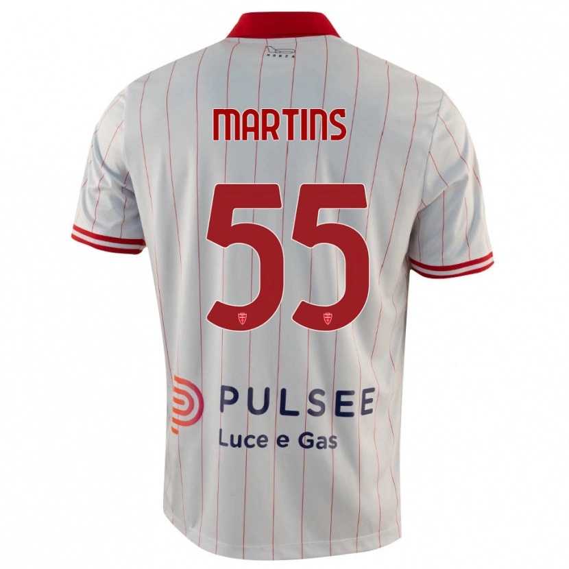 Danxen Donna Maglia Kevin Martins #55 Bianco Rosso Blu Kit Gara Away 2025/26 Maglietta