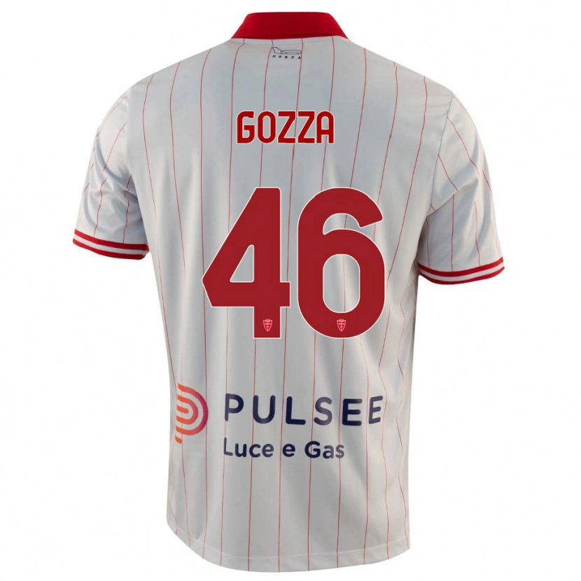 Danxen Donna Maglia Luca Gozza #46 Bianco Rosso Blu Kit Gara Away 2025/26 Maglietta