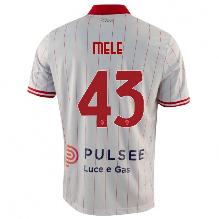 Danxen Donna Maglia Fabio Mele #43 Bianco Rosso Blu Kit Gara Away 2025/26 Maglietta