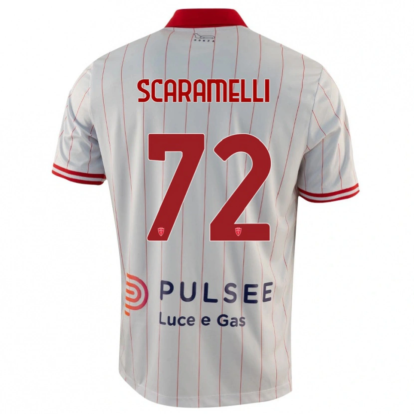 Danxen Donna Maglia Endris Scaramelli #72 Bianco Rosso Blu Kit Gara Away 2025/26 Maglietta