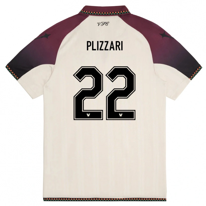 Danxen Donna Maglia Alessandro Plizzari #22 Crema Borgogna Kit Gara Away 2025/26 Maglietta