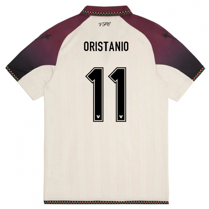 Danxen Donna Maglia Gaetano Oristanio #11 Crema Borgogna Kit Gara Away 2025/26 Maglietta