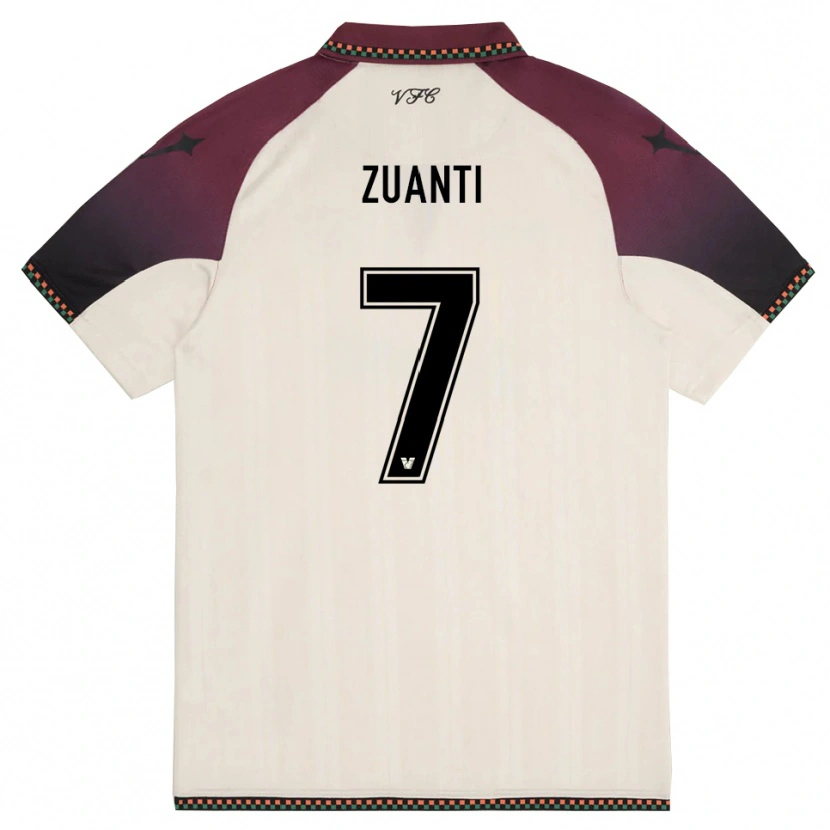 Danxen Donna Maglia Alice Zuanti #7 Crema Borgogna Kit Gara Away 2025/26 Maglietta