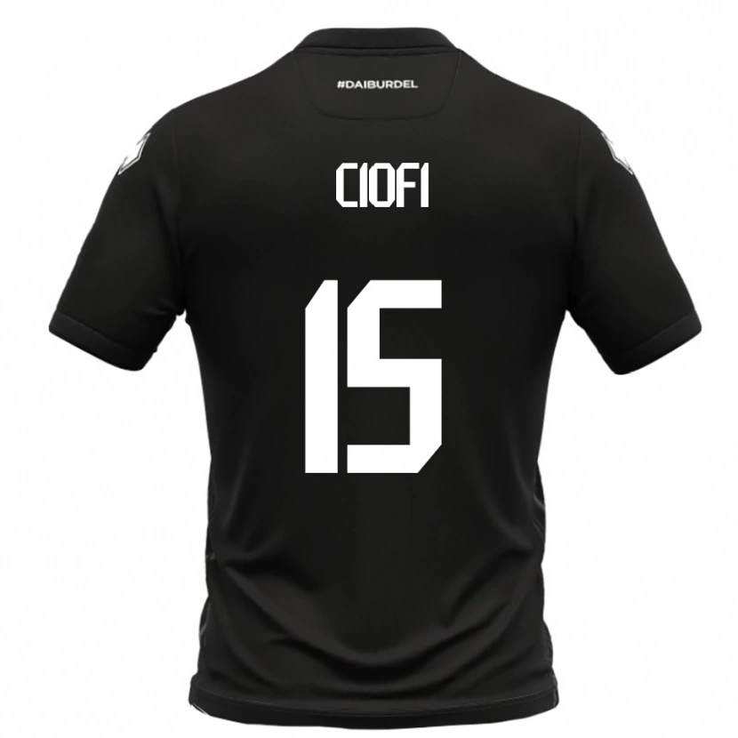 Danxen Donna Maglia Andrea Ciofi #15 Nero Bianco Kit Gara Away 2025/26 Maglietta