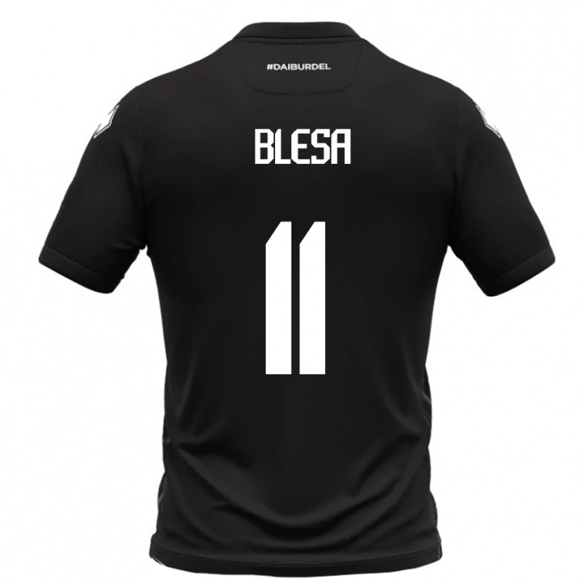 Danxen Donna Maglia Jalen Blesa #11 Nero Bianco Kit Gara Away 2025/26 Maglietta