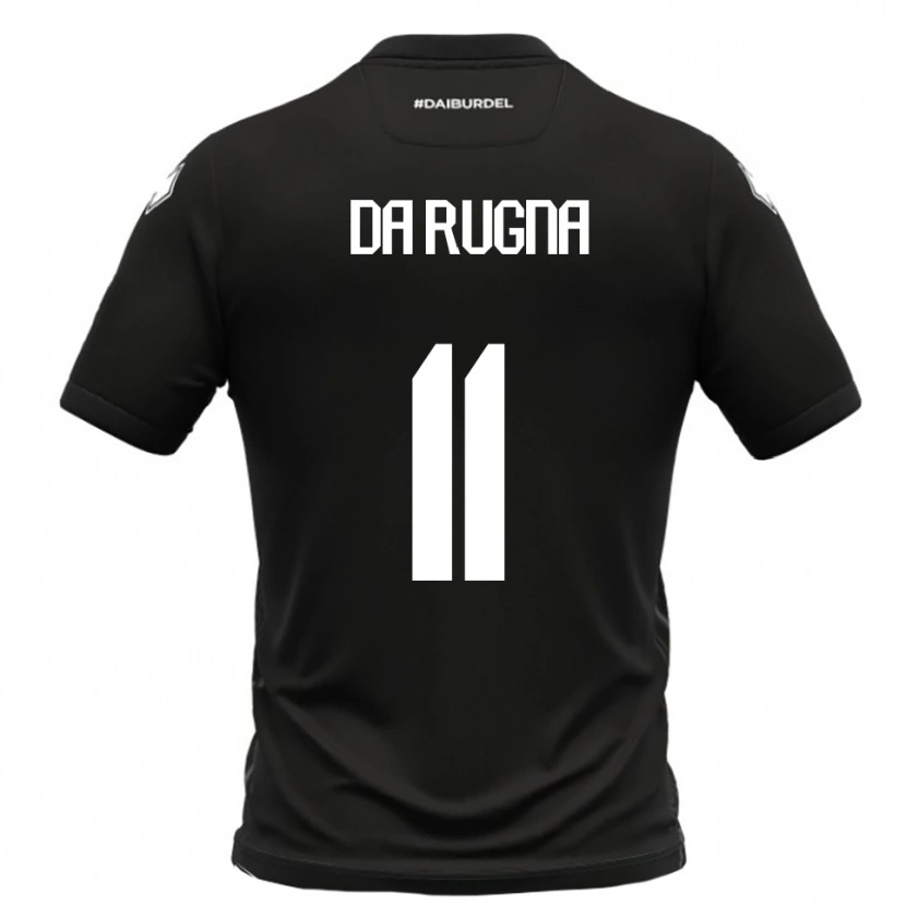 Danxen Donna Maglia Milo Da Rugna #11 Nero Bianco Kit Gara Away 2025/26 Maglietta
