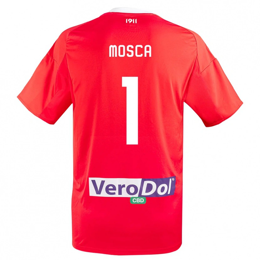 Danxen Donna Maglia Lorenzo Mosca #1 Rosso Bianco Kit Gara Away 2025/26 Maglietta