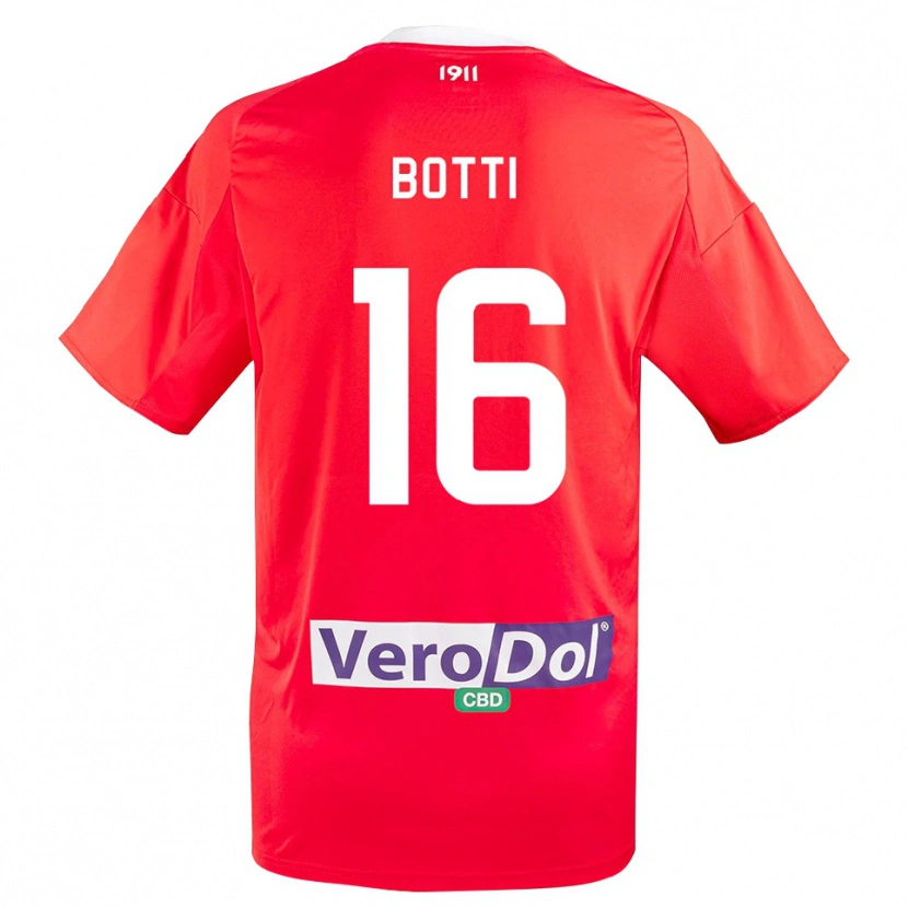 Danxen Donna Maglia Federico Botti #16 Rosso Bianco Kit Gara Away 2025/26 Maglietta