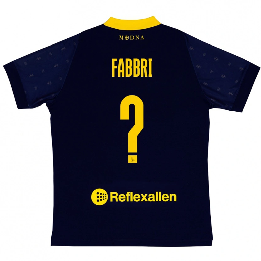 Danxen Donna Maglia Tito Fabbri #0 Navy Giallo Kit Gara Away 2025/26 Maglietta