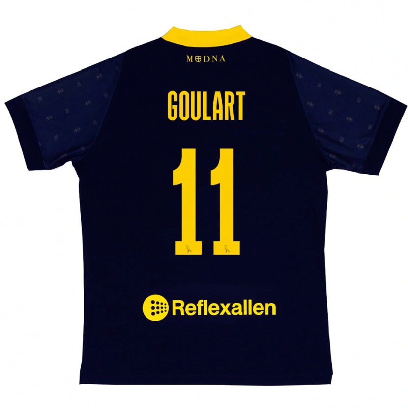 Danxen Donna Maglia Yago Goulart #11 Navy Giallo Kit Gara Away 2025/26 Maglietta