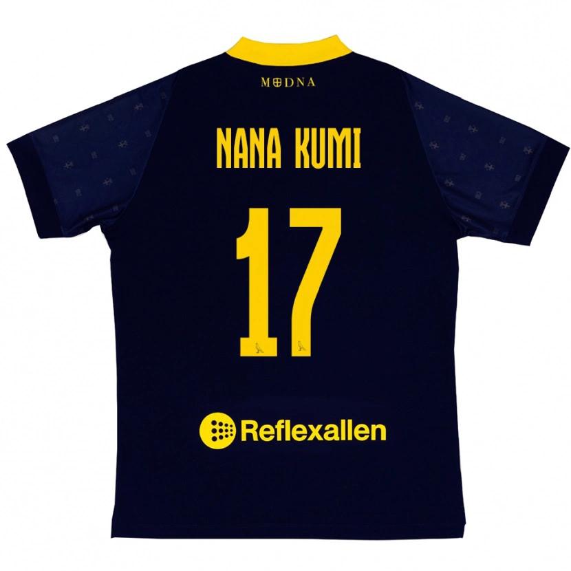 Danxen Donna Maglia Ronald Nana Kumi #17 Navy Giallo Kit Gara Away 2025/26 Maglietta