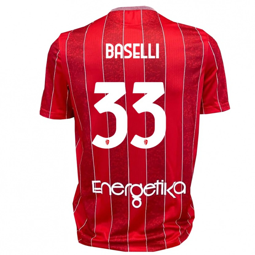 Danxen Donna Maglia Daniele Baselli #33 Rosso Bianco Kit Gara Away 2025/26 Maglietta