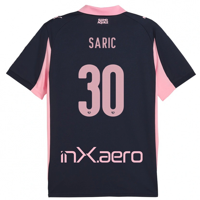 Danxen Donna Maglia Dario Saric #30 Navy Rosa Kit Gara Away 2025/26 Maglietta