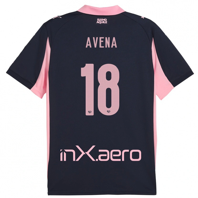Danxen Donna Maglia Pietro Avena #18 Navy Rosa Kit Gara Away 2025/26 Maglietta