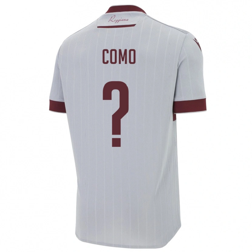Danxen Donna Maglia Como Giorgia #0 Borgogna Bianco Kit Gara Away 2025/26 Maglietta