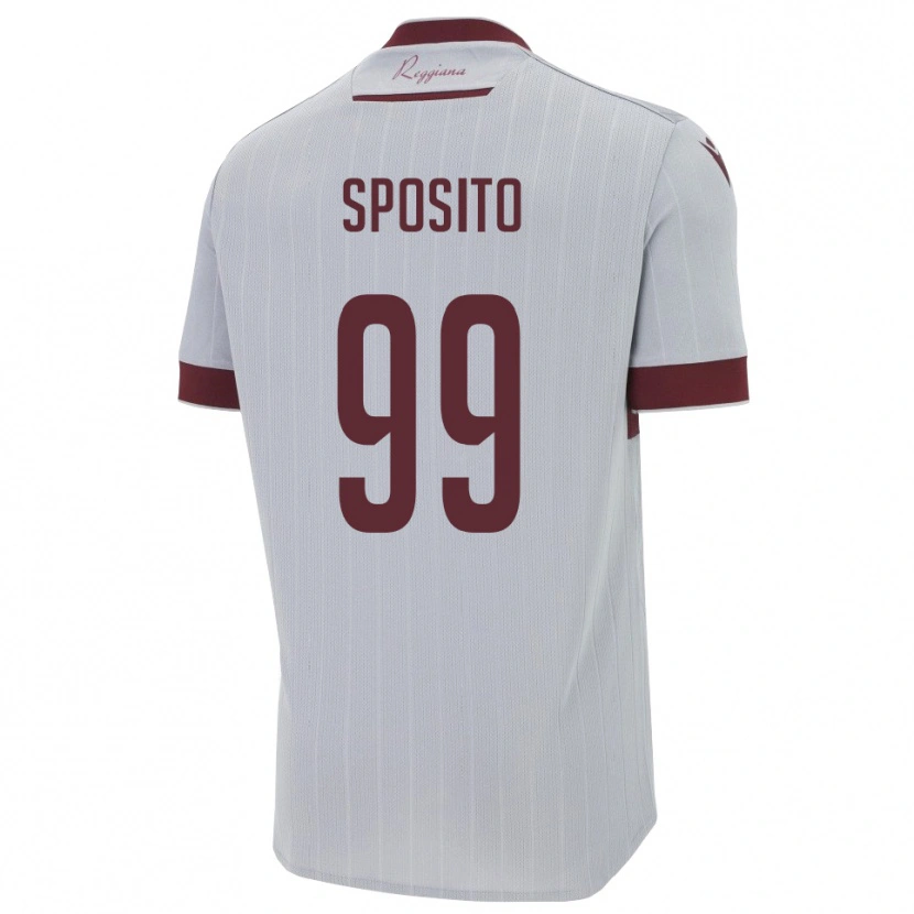 Danxen Donna Maglia Alex Sposito #99 Borgogna Bianco Kit Gara Away 2025/26 Maglietta