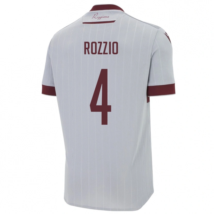 Danxen Donna Maglia Paolo Rozzio #4 Borgogna Bianco Kit Gara Away 2025/26 Maglietta