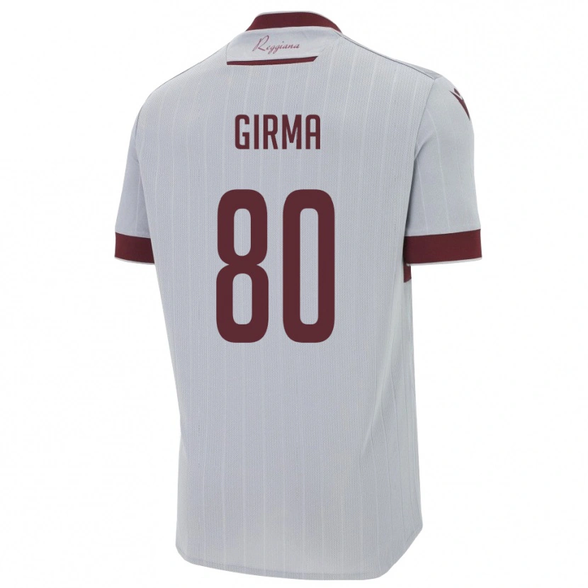 Danxen Donna Maglia Natan Girma #80 Borgogna Bianco Kit Gara Away 2025/26 Maglietta