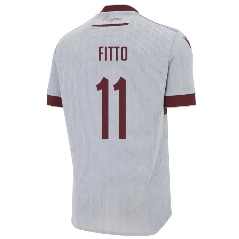 Danxen Donna Maglia Gabriele Fitto #11 Borgogna Bianco Kit Gara Away 2025/26 Maglietta