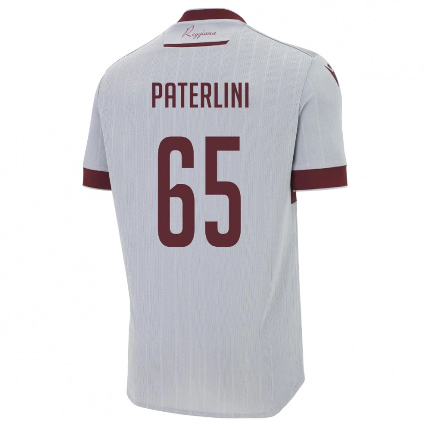 Danxen Donna Maglia Federico Paterlini #65 Borgogna Bianco Kit Gara Away 2025/26 Maglietta