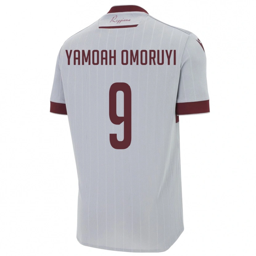 Danxen Donna Maglia Jeremiah Yamoah Omoruyi #9 Borgogna Bianco Kit Gara Away 2025/26 Maglietta