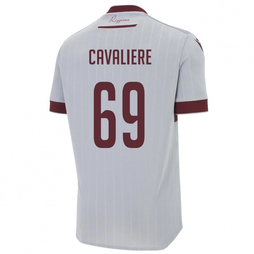 Danxen Donna Maglia Edoardo Cavaliere #69 Borgogna Bianco Kit Gara Away 2025/26 Maglietta