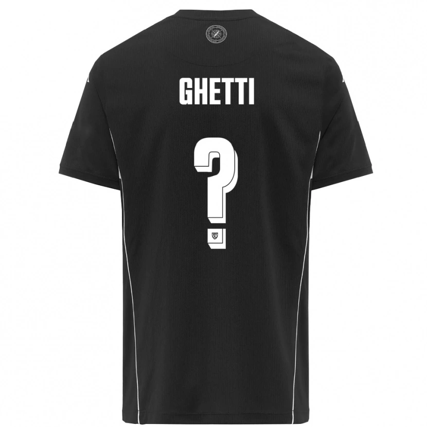 Danxen Donna Maglia Davide Ghetti #0 Nero Bianco Kit Gara Away 2025/26 Maglietta