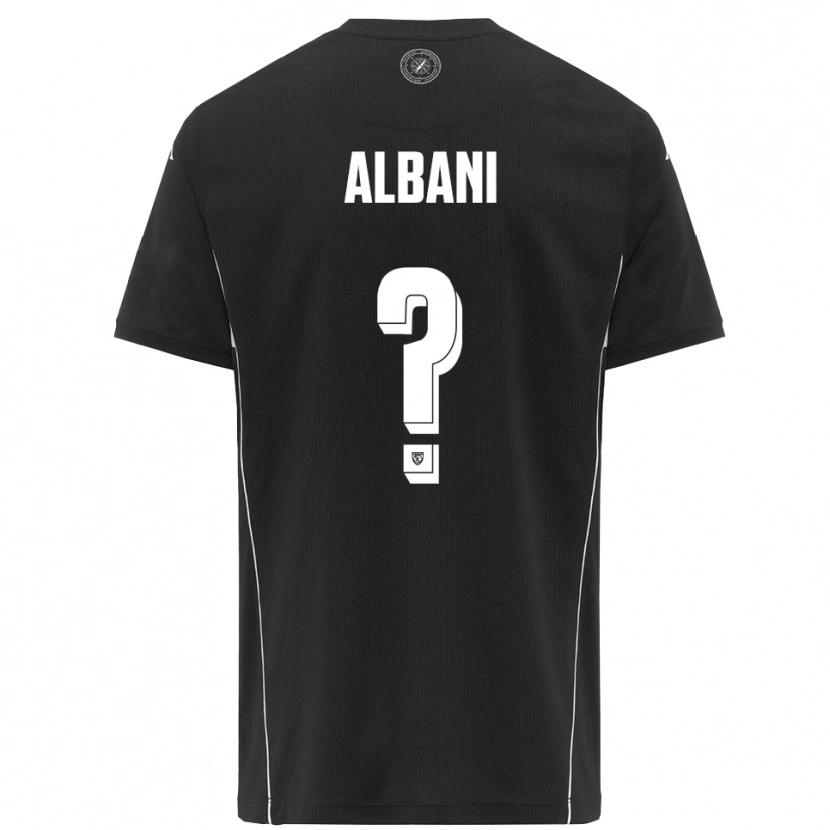 Danxen Donna Maglia Fabio Albani #0 Nero Bianco Kit Gara Away 2025/26 Maglietta