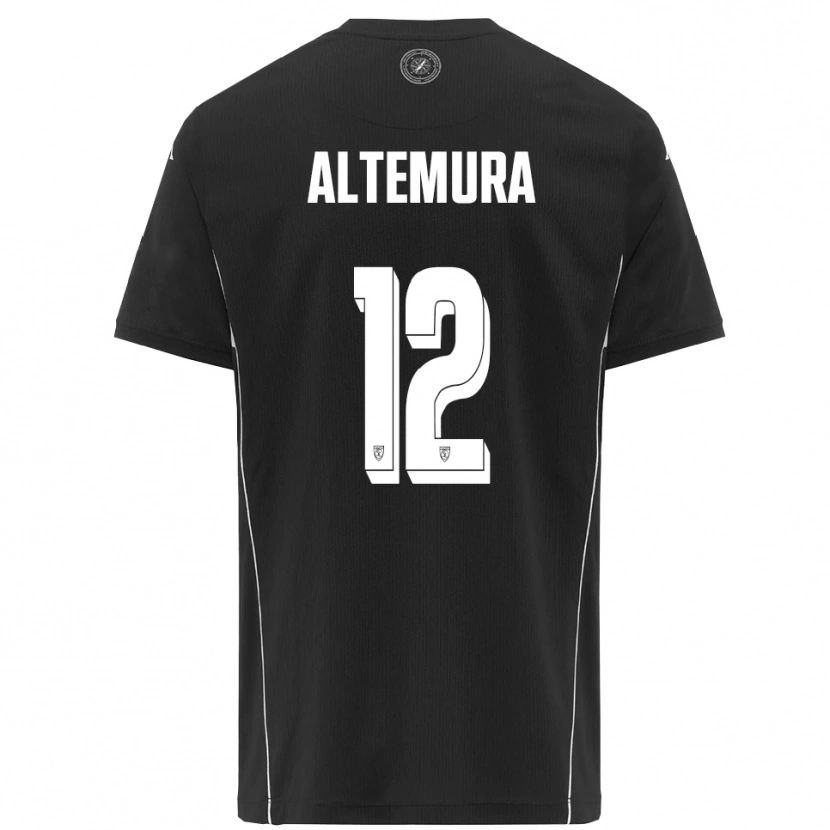 Danxen Donna Maglia Tommaso Altemura #12 Nero Bianco Kit Gara Away 2025/26 Maglietta