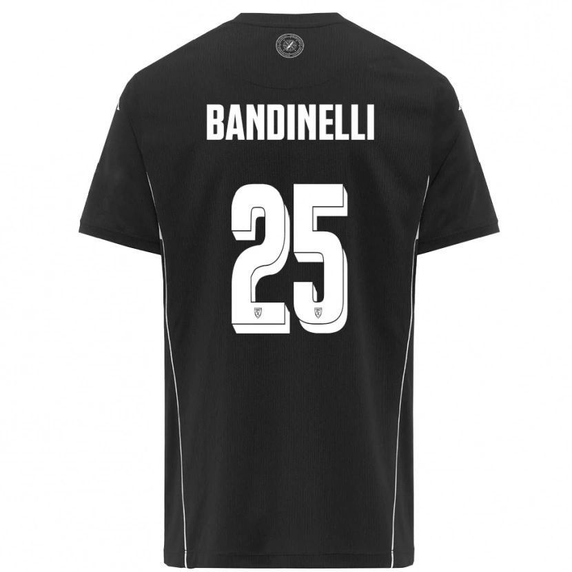 Danxen Donna Maglia Filippo Bandinelli #25 Nero Bianco Kit Gara Away 2025/26 Maglietta