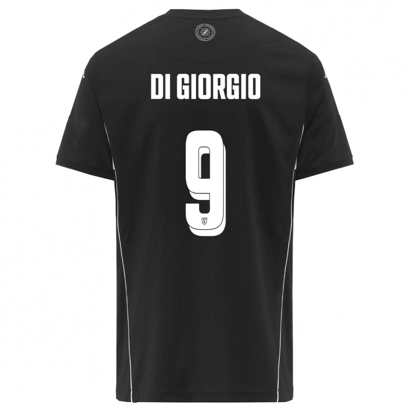 Danxen Donna Maglia Riccardo Di Giorgio #9 Nero Bianco Kit Gara Away 2025/26 Maglietta