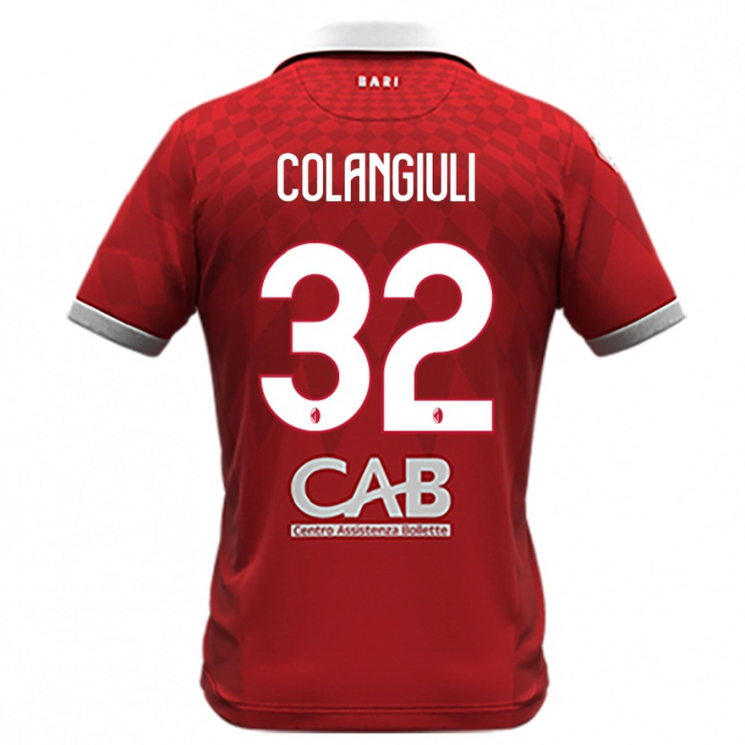Danxen Donna Maglia Vincenzo Colangiuli #32 Rosso Bianco Kit Gara Away 2025/26 Maglietta