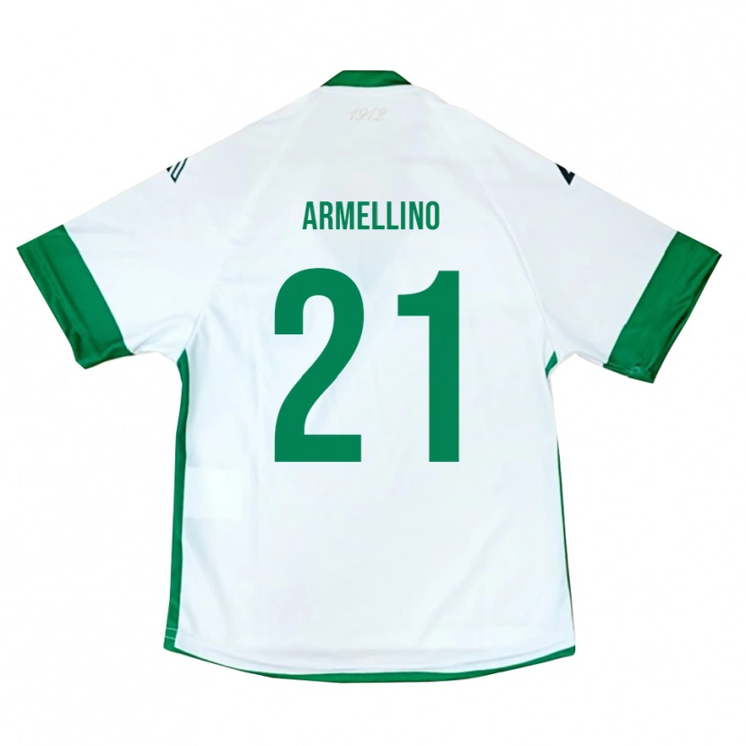 Danxen Donna Maglia Marco Armellino #21 Bianco Verde Blu Kit Gara Away 2025/26 Maglietta