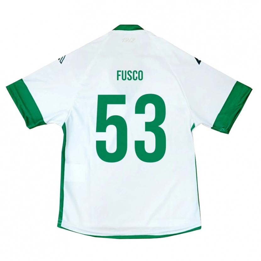 Danxen Donna Maglia Salvatore Fusco #53 Bianco Verde Blu Kit Gara Away 2025/26 Maglietta