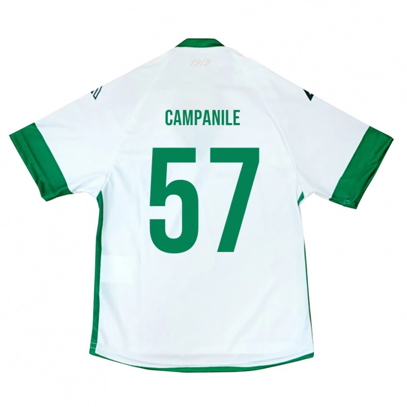 Danxen Donna Maglia Alessandro Campanile #57 Bianco Verde Blu Kit Gara Away 2025/26 Maglietta
